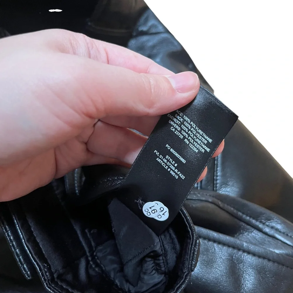 Babaton Black Command Pant Mid-rise Faux Leather Size 4 - Picture 5 of 6